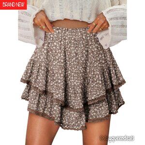 High Waisted Ruffle Skort Tennis Shorts Women's Athletic Summer Activewear